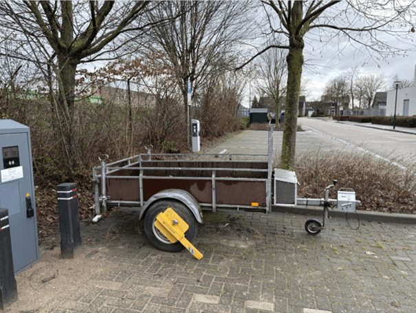 een aanhanger met een wielklem