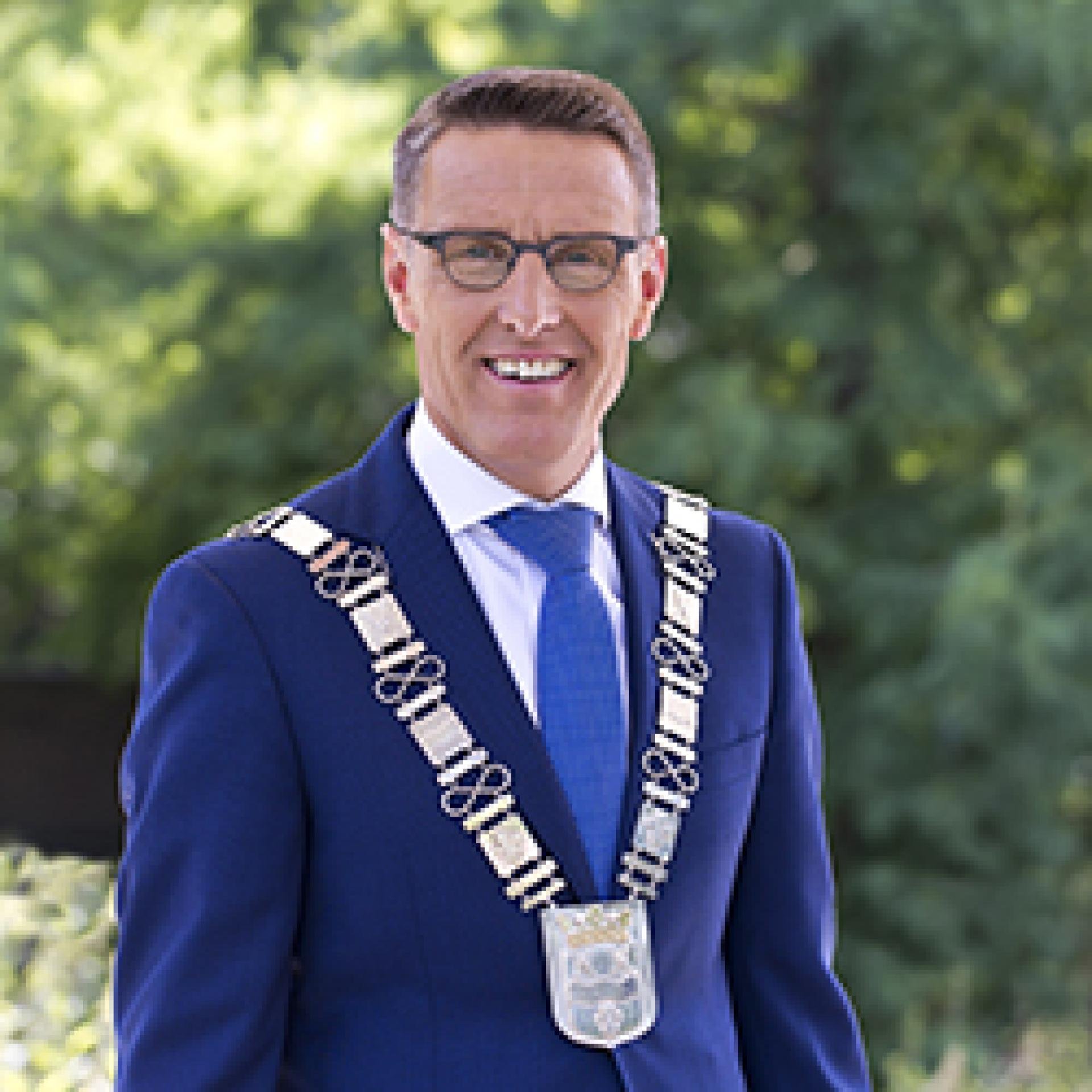 Foto van Frank van der Meijden. Burgemeester van de gemeente Laarbeek